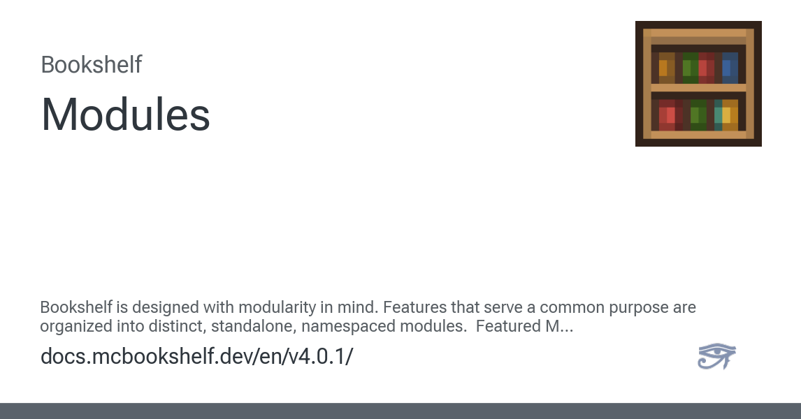 Modules - Bookshelf